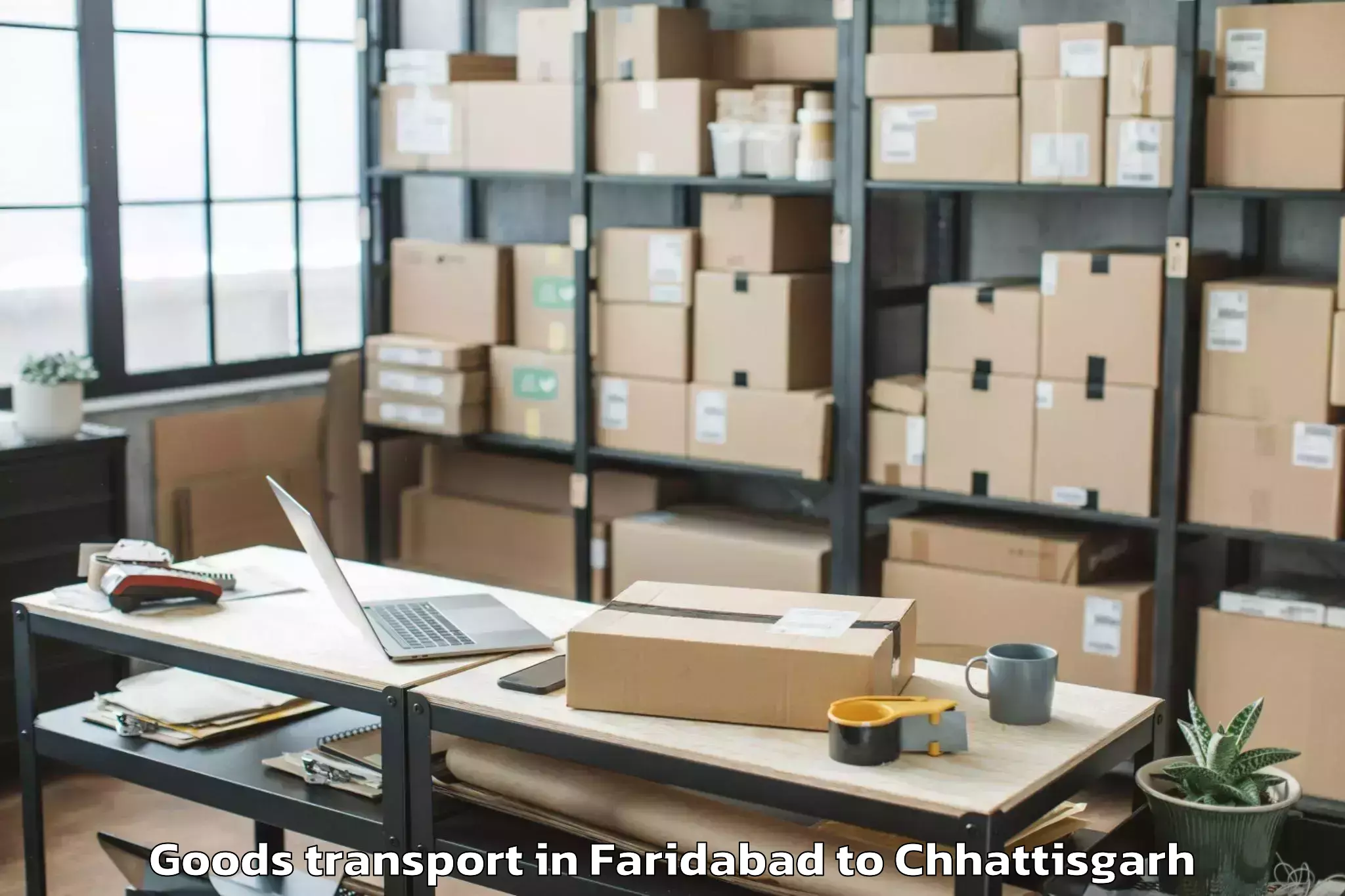 Book Faridabad to Basna Goods Transport